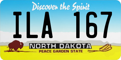 ND license plate ILA167