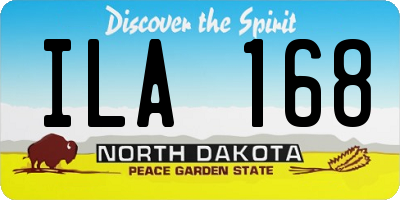 ND license plate ILA168