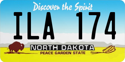 ND license plate ILA174