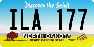 ND license plate ILA177