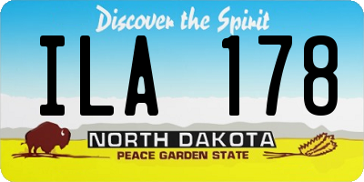 ND license plate ILA178