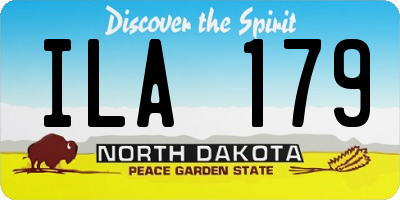 ND license plate ILA179