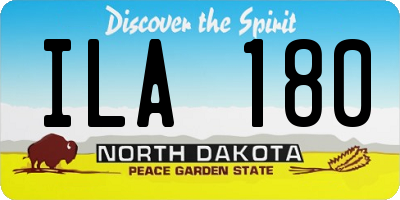 ND license plate ILA180