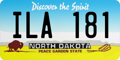 ND license plate ILA181