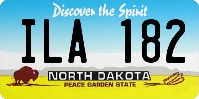 ND license plate ILA182