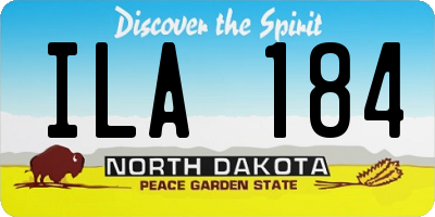 ND license plate ILA184