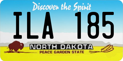 ND license plate ILA185
