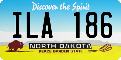 ND license plate ILA186