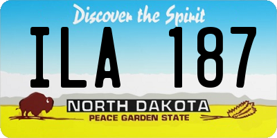 ND license plate ILA187