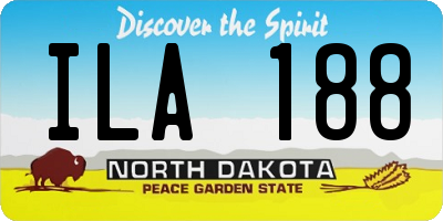 ND license plate ILA188