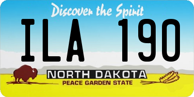 ND license plate ILA190