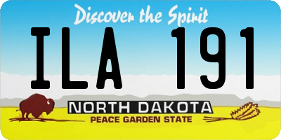 ND license plate ILA191