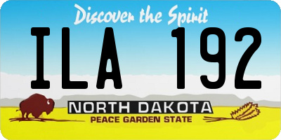 ND license plate ILA192