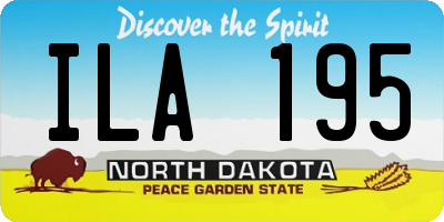 ND license plate ILA195