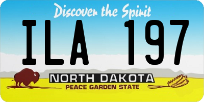 ND license plate ILA197