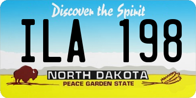 ND license plate ILA198