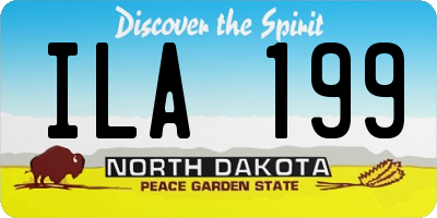 ND license plate ILA199