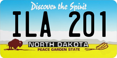 ND license plate ILA201