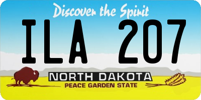 ND license plate ILA207