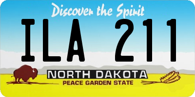 ND license plate ILA211