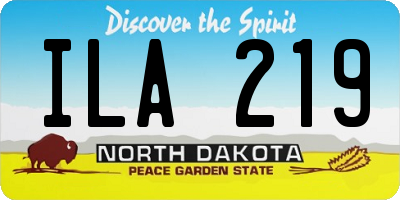 ND license plate ILA219