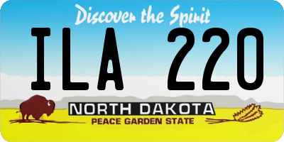ND license plate ILA220