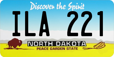 ND license plate ILA221