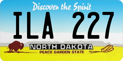 ND license plate ILA227