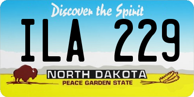 ND license plate ILA229