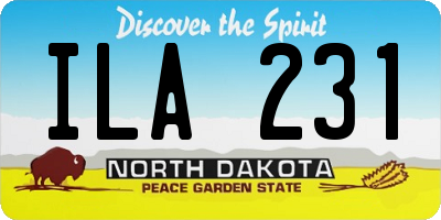 ND license plate ILA231