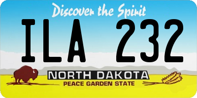 ND license plate ILA232