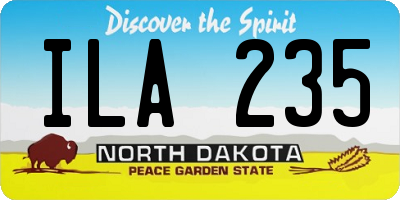 ND license plate ILA235