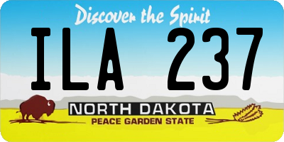 ND license plate ILA237