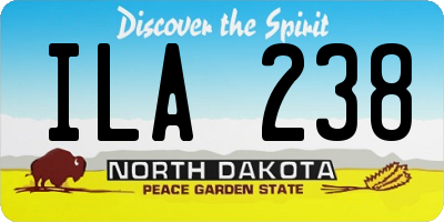 ND license plate ILA238