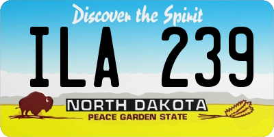 ND license plate ILA239