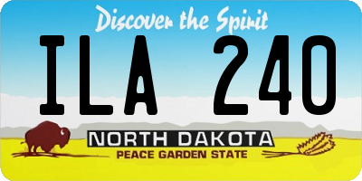 ND license plate ILA240