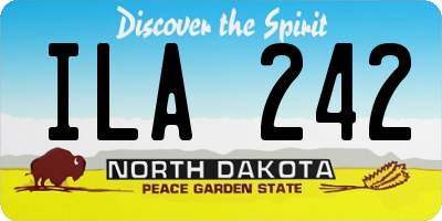 ND license plate ILA242