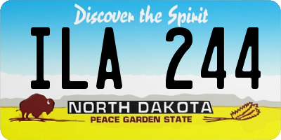 ND license plate ILA244