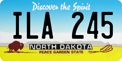 ND license plate ILA245
