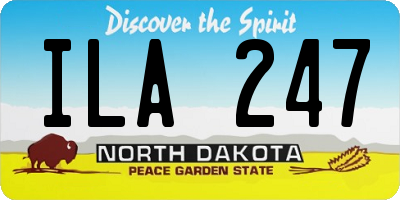 ND license plate ILA247