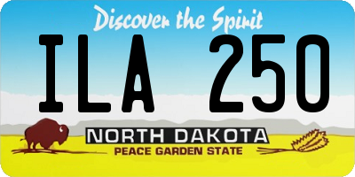 ND license plate ILA250