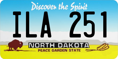 ND license plate ILA251