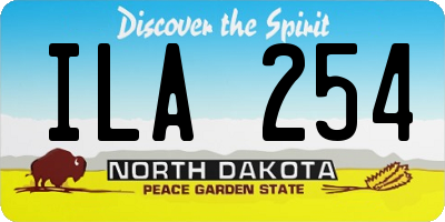 ND license plate ILA254