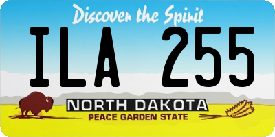 ND license plate ILA255