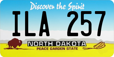 ND license plate ILA257