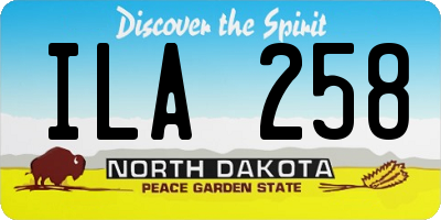 ND license plate ILA258