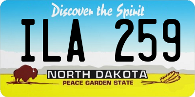 ND license plate ILA259