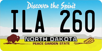 ND license plate ILA260
