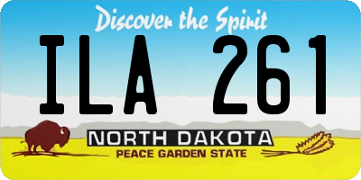 ND license plate ILA261