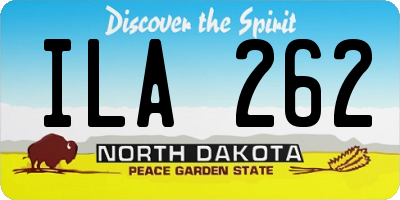 ND license plate ILA262